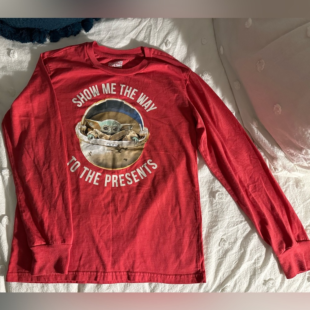 Kid’s Baby Yoda Long Sleeve Shirt Sz. S